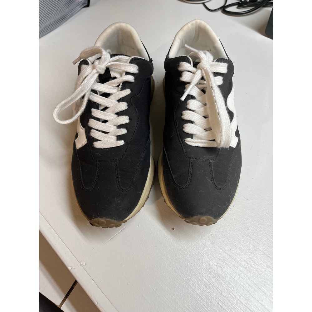 Project Cloud Memory Foam Black White Retro Running Sneakers Gum Sole Womens 7.5